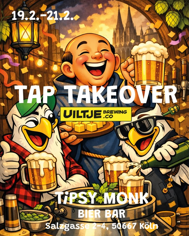 From 19.2. – 21.2. we’re teaming up with Uiltje Brewing for a full-on tap takeover!
